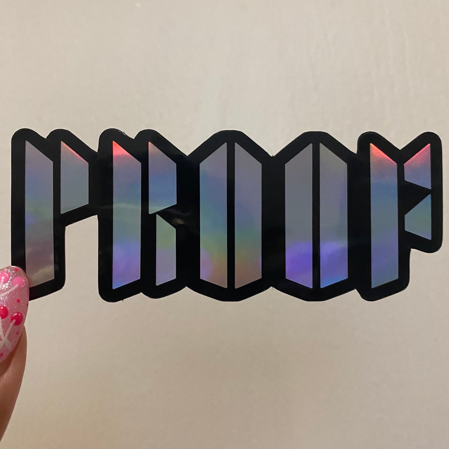 Metallic 'PROOF' Sticker